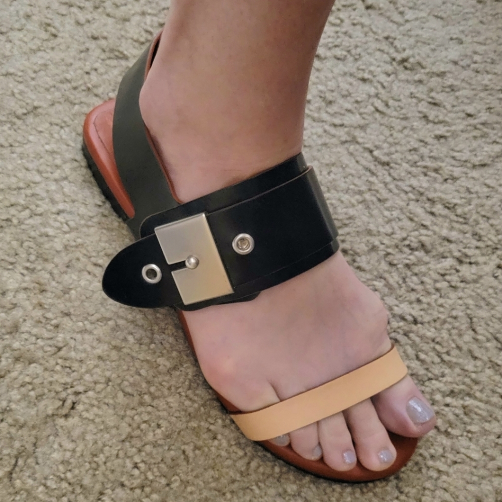 Acne Studios Leather Buckle Flats